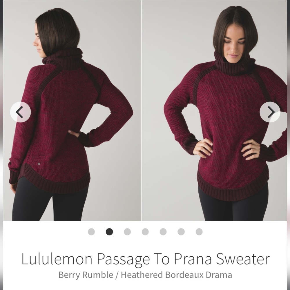 Lululemon Passage to Prana Sweater in Berry Rumble Size 4